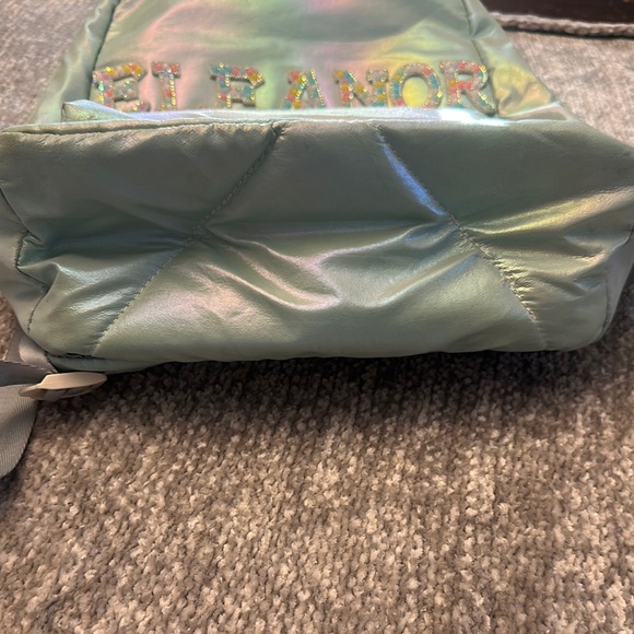 Custom Eleanor blue Iridescent Backpack - Picture 4 of 8